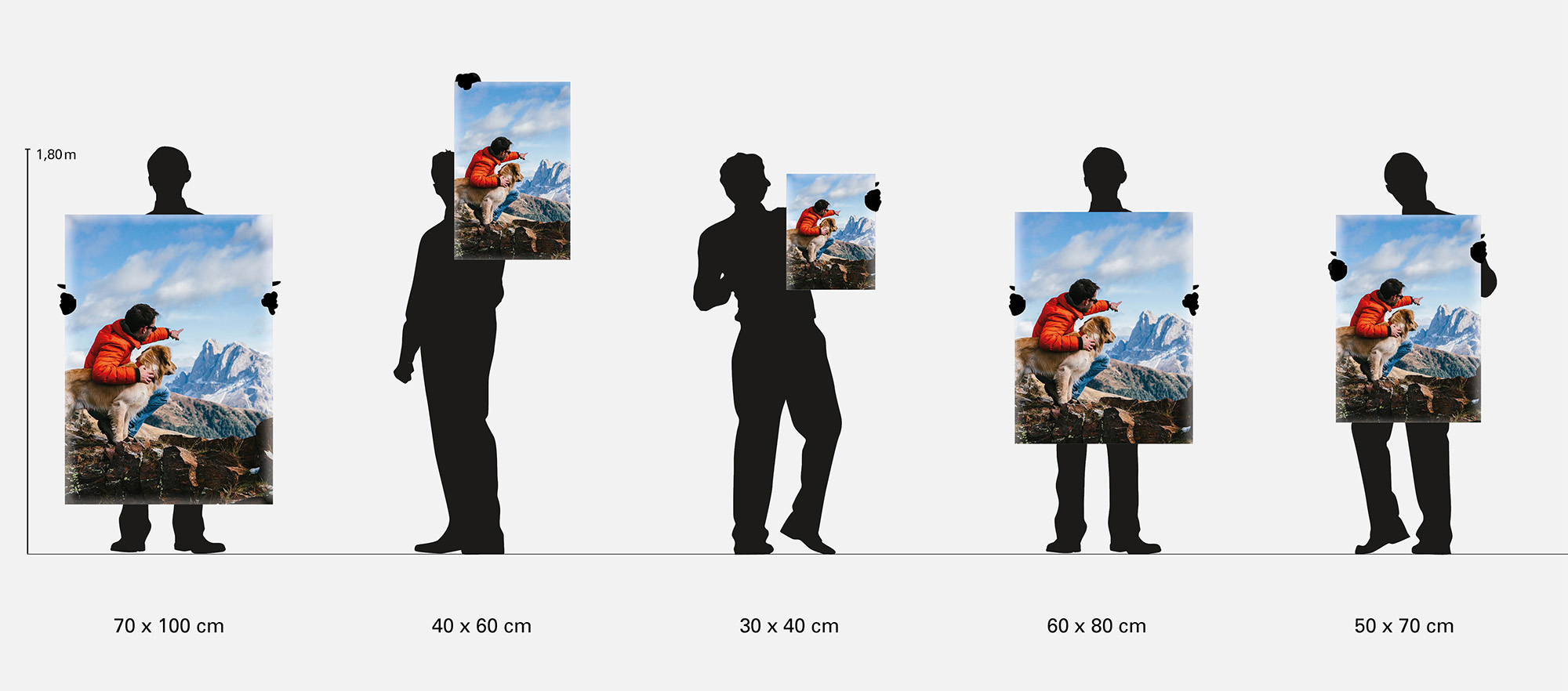 Wandmagie Bildgrößen Vergleich