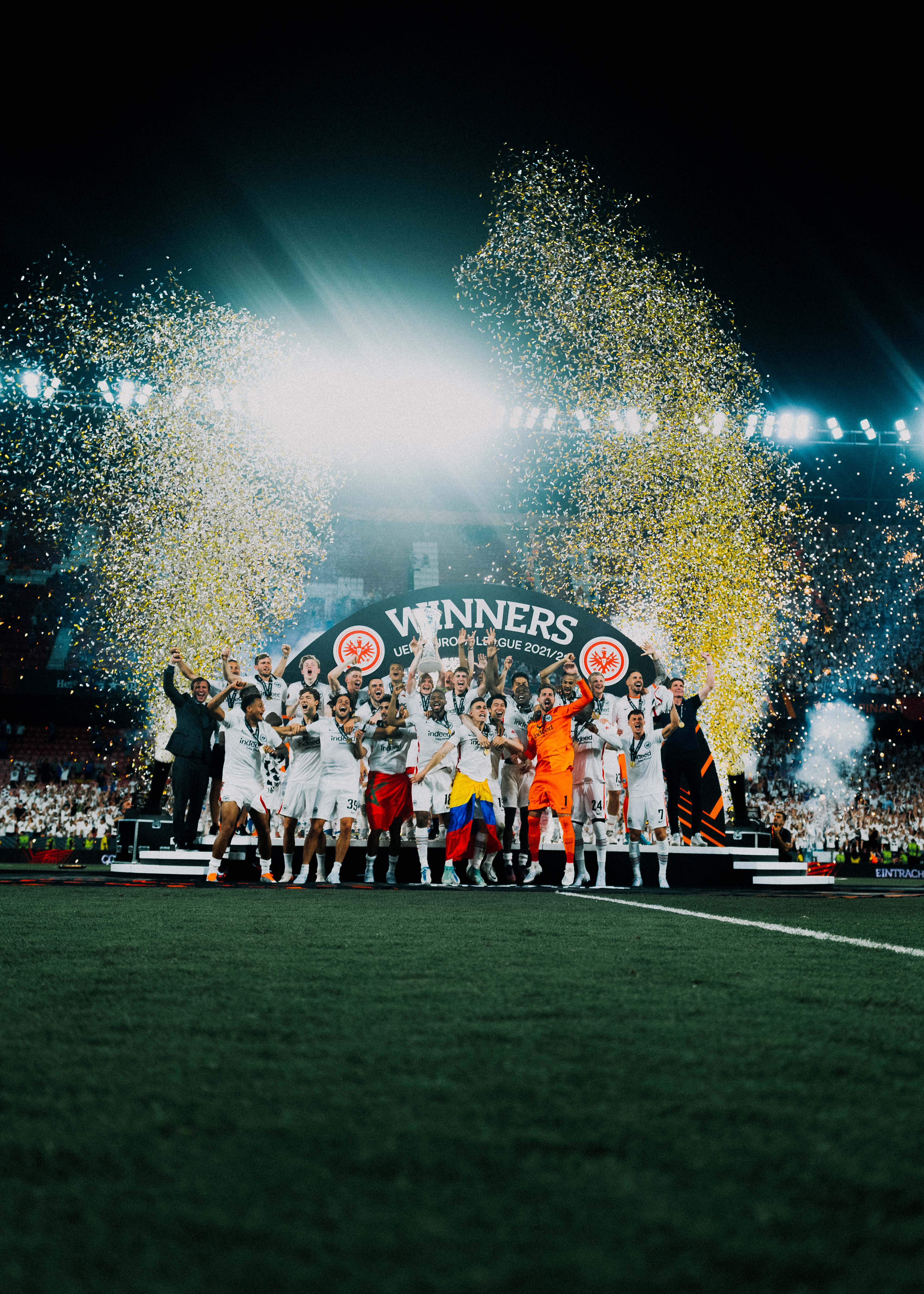 Siegerehrung Eintracht Frankfurt UEFA Europa League Final 2022