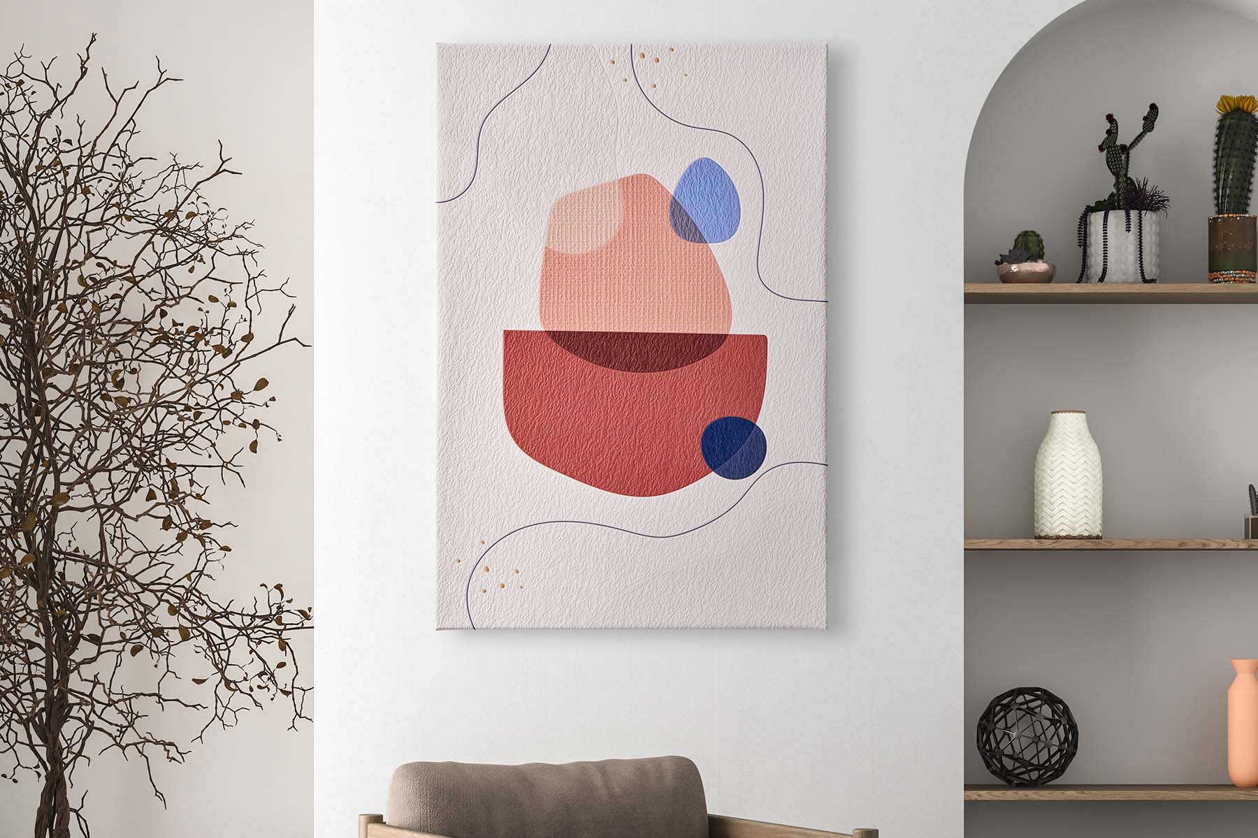 Water Shapes 1 - Abstrakte Strukturleinwand            